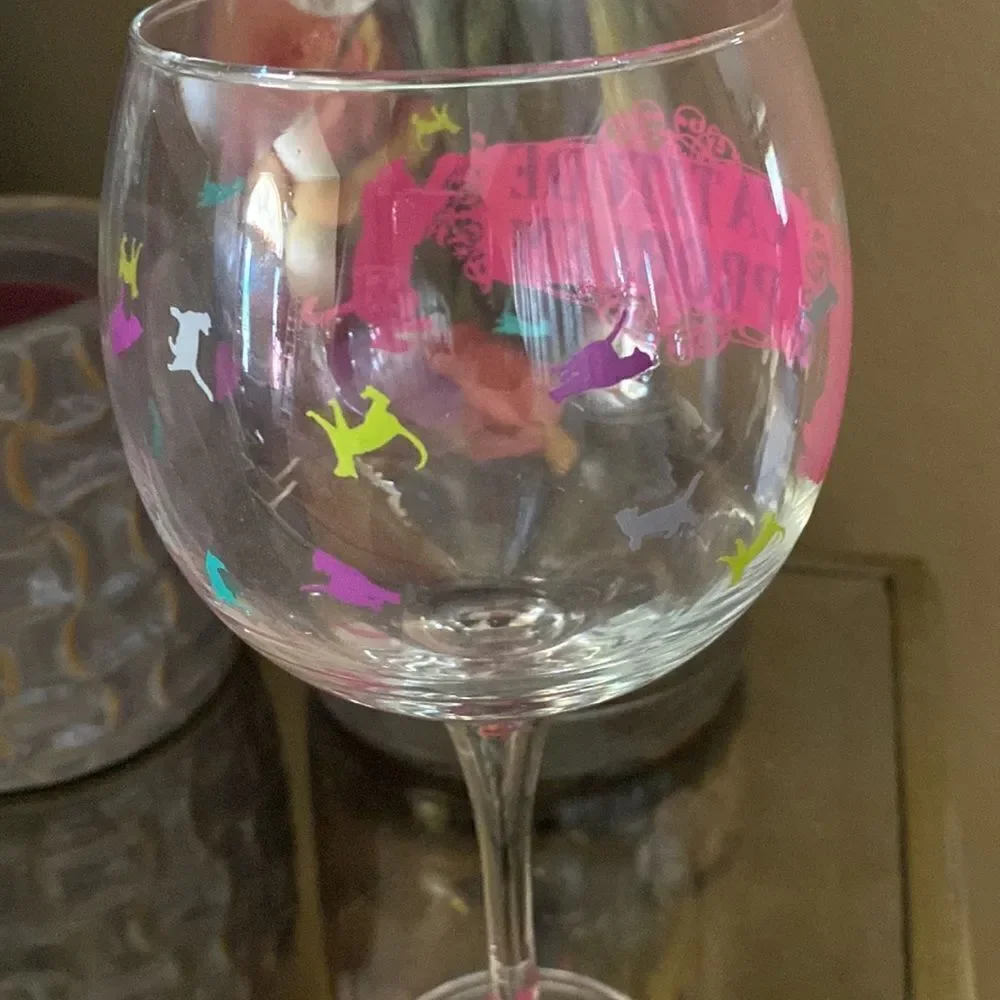 CATITUDE PROBLEM WINE GLASS‎